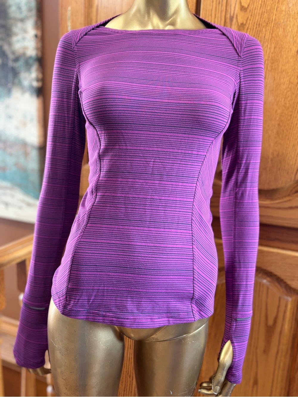 lululemon athletica Purple Long-Sleeve Ribbed Performance Top